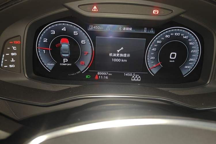 Used Audi A6L 2020 45 TFSI Prestige Dynamic Edition Odometer Close Up