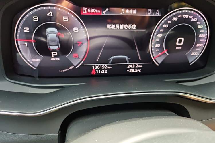 Used Audi A6L 2020 45 TFSI Prestige Dynamic Edition Odometer Close Up