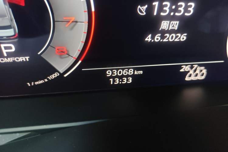 Used Audi A6L 2020 45 TFSI quattro Prestige Dynamic Edition Odometer Close Up