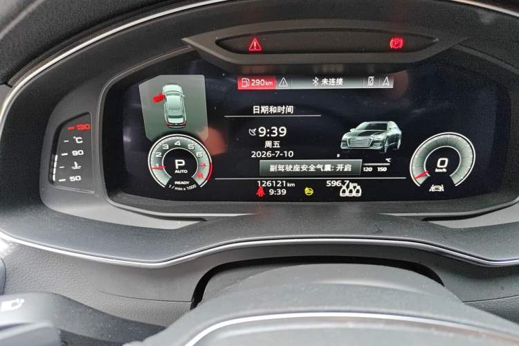 Used Audi A6L 2020 45 TFSI Prestige Dynamic Edition Odometer Close Up