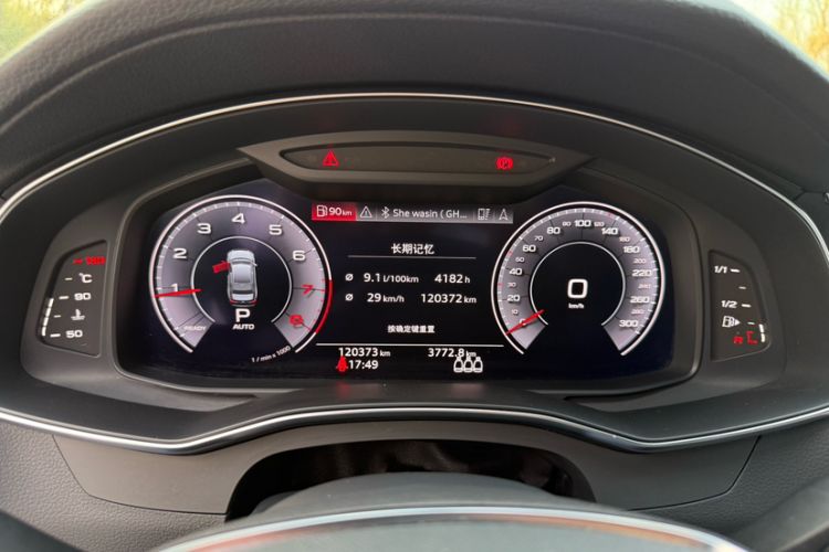 Used Audi A6L 2020 45 TFSI Prestige Dynamic Edition Odometer Close Up