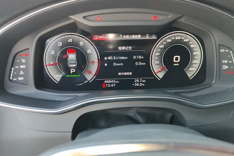Used Audi A6L 2020 45 TFSI Prestige Dynamic Edition Odometer Close Up