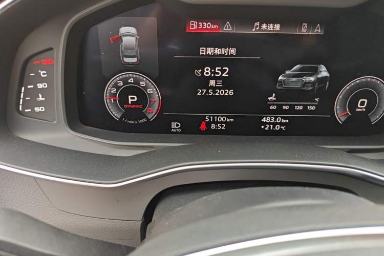 Used Audi A6L 2020 45 TFSI Prestige Dynamic Edition Odometer Close Up