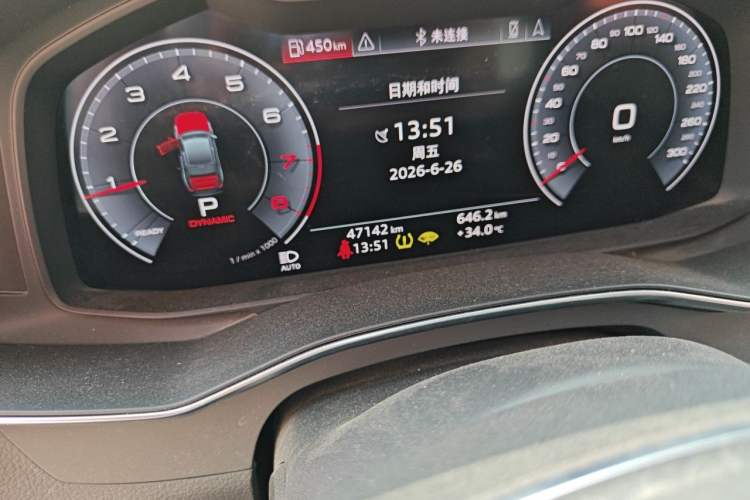 Used Audi A6L 2020 40 TFSI Luxury Dynamic Edition Odometer Close Up