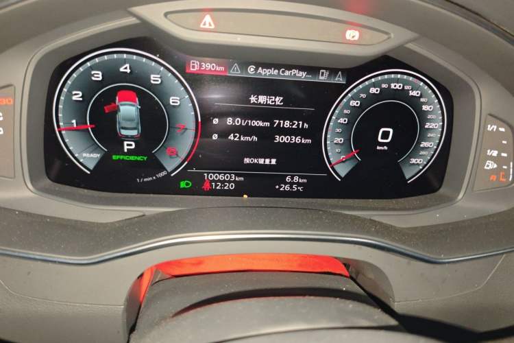 Used Audi A6L 2020 45 TFSI Prestige Dynamic Edition Odometer Close Up