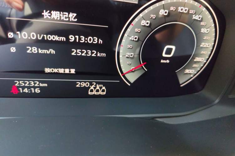 Used Audi A6L 2020 45 TFSI Prestige Dynamic Edition Odometer Close Up