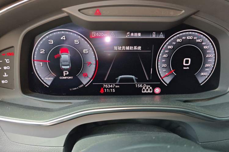 Used Audi A6L 2020 45 TFSI Prestige Dynamic Edition Odometer Close Up