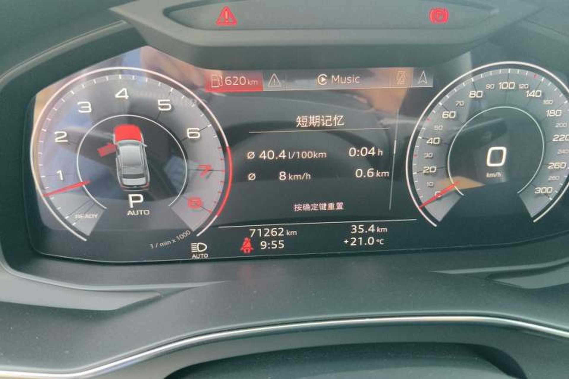 Used Audi A6L 2020 55 TFSI quattro Prestige Dynamic Edition Odometer Close Up