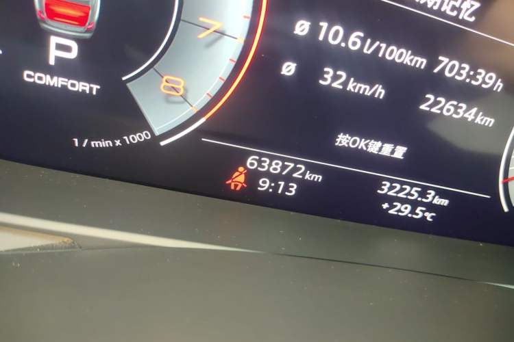Used Audi A6L 2021 55 TFSI quattro Prestige Edition Odometer Close Up