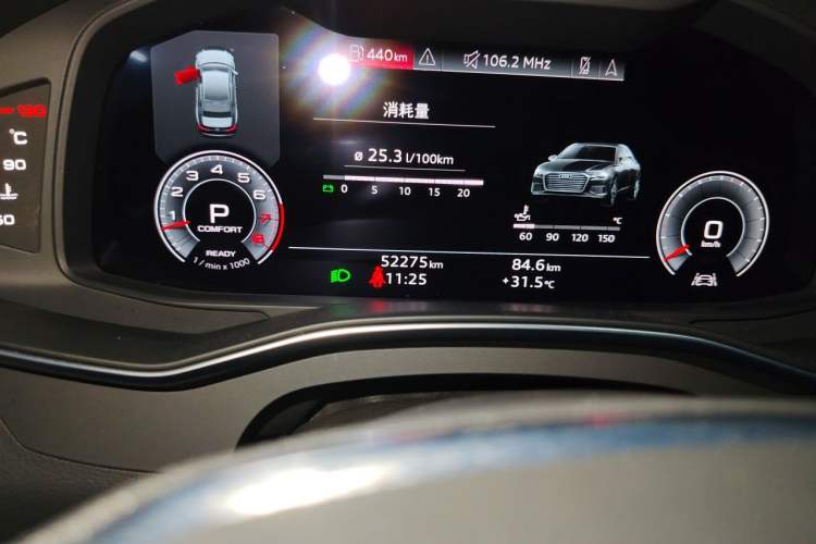 Used Audi A6L 2021 55 TFSI quattro Prestige Dynamic Edition Odometer Close Up