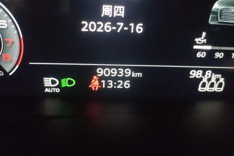 Used Audi A6L 2021 45 TFSI Prestige Dynamic Edition Odometer Close Up