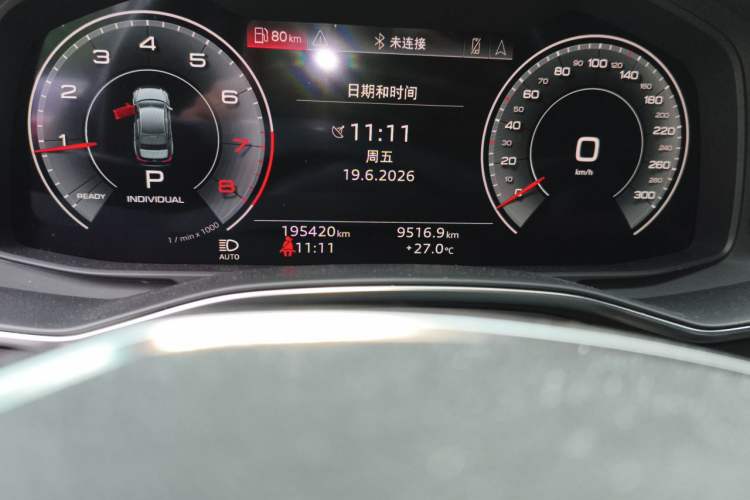 Used Audi A6L 2021 45 TFSI Enjoy Life Edition Odometer Close Up