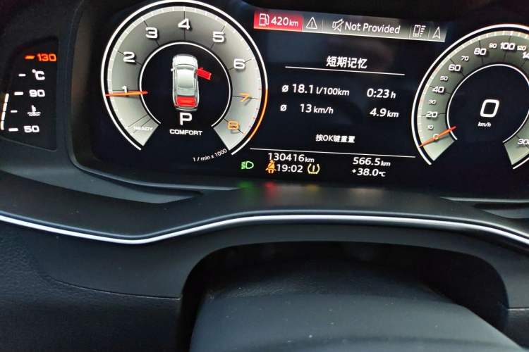 Used Audi A6L 2021 45 TFSI quattro Prestige Elegant Edition Odometer Close Up