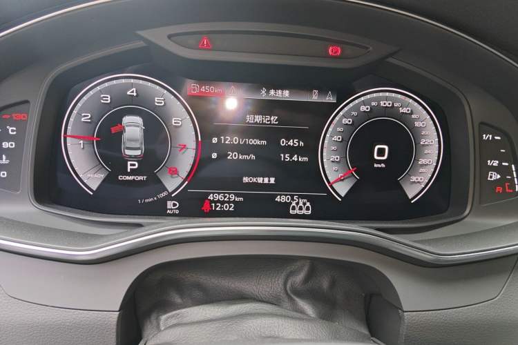 Used Audi A6L 2021 40 TFSI Luxury Dynamic Edition Odometer Close Up