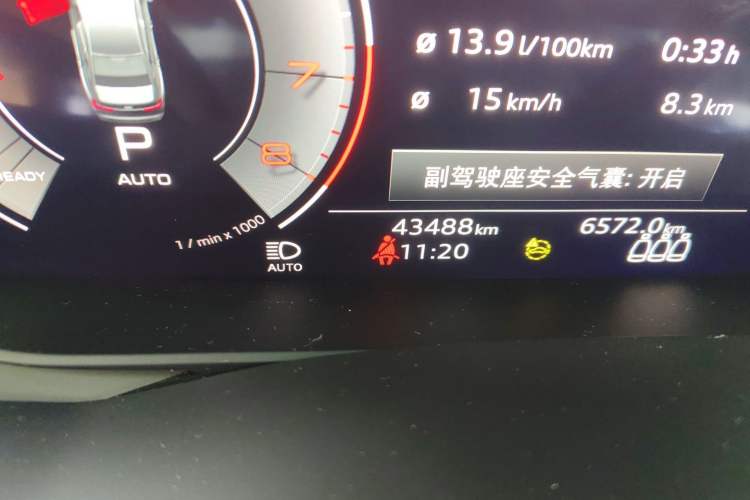 Used Audi A6L 2021 45 TFSI Prestige Dynamic Edition Odometer Close Up