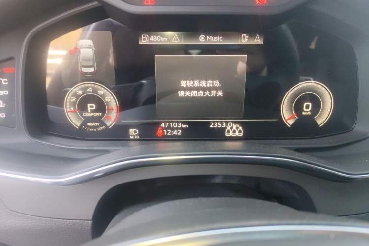 Used Audi A6L 2021 45 TFSI Prestige Dynamic Edition Odometer Close Up