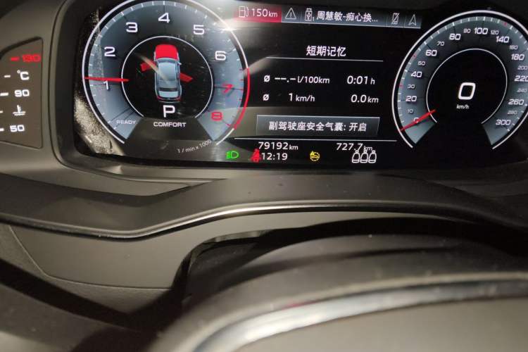 Used Audi A6L 2021 55 TFSI quattro Prestige Dynamic Edition Odometer Close Up