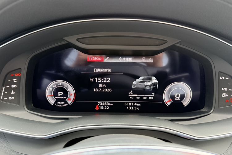 Used Audi A6L 2021 40 TFSI Luxury Dynamic Edition Odometer Close Up