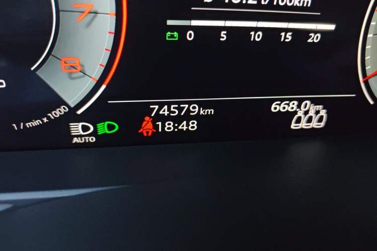 Used Audi A6L 2021 45 TFSI Prestige Elegant Edition Odometer Close Up