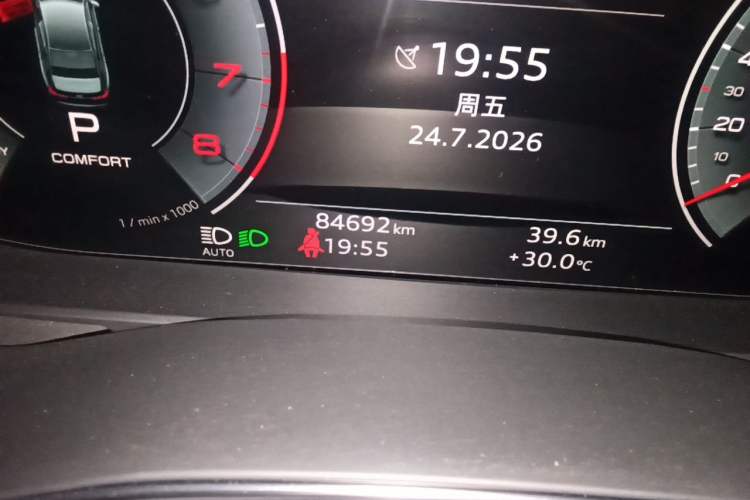 Used Audi A6L 2021 45 TFSI quattro Prestige Elegant Edition Odometer Close Up
