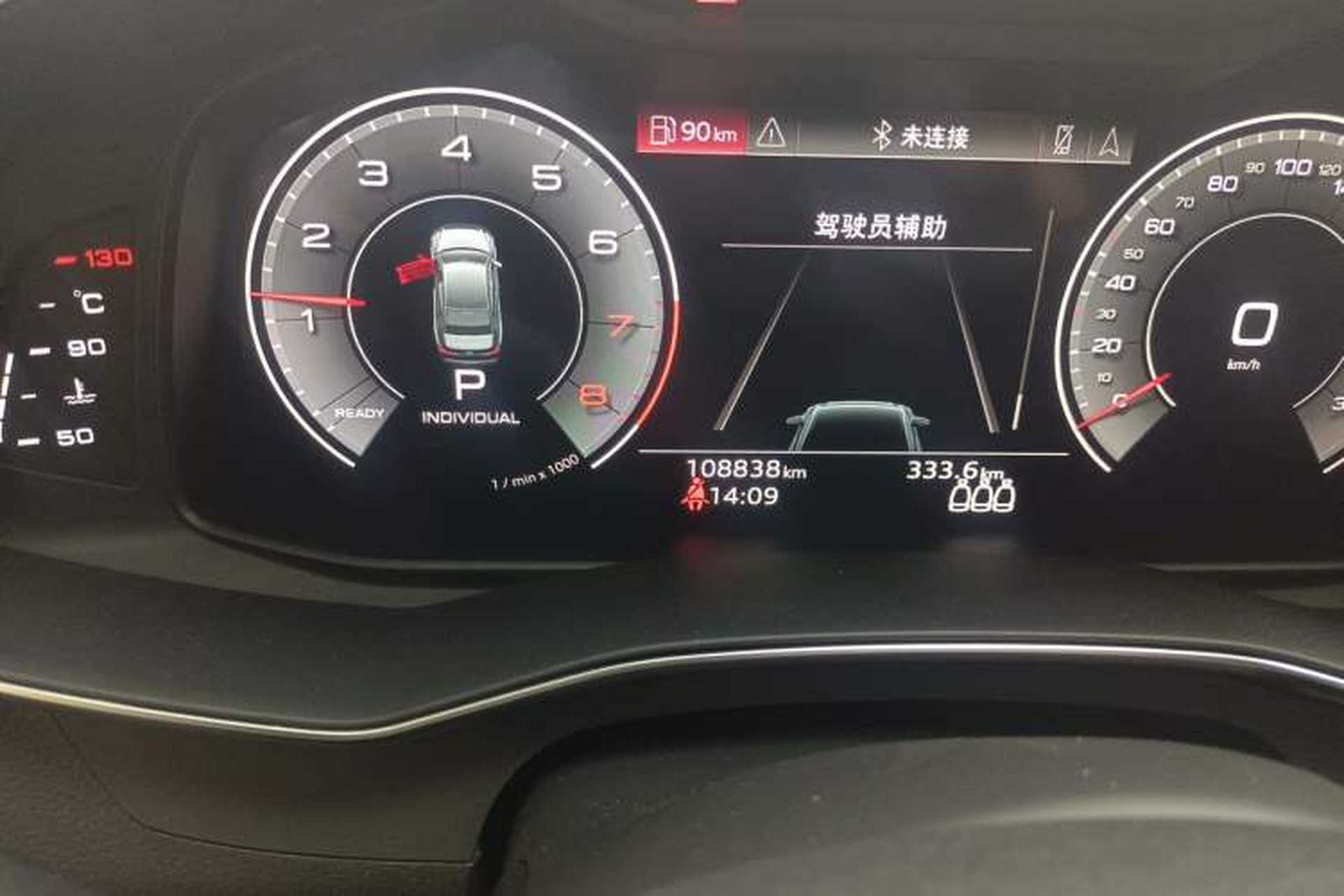 Used Audi A6L 2021 40 TFSI Luxury Prestige Edition Odometer Close Up