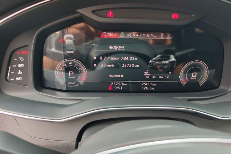 Used Audi A6L 2021 40 TFSI Luxury Prestige Edition Odometer Close Up