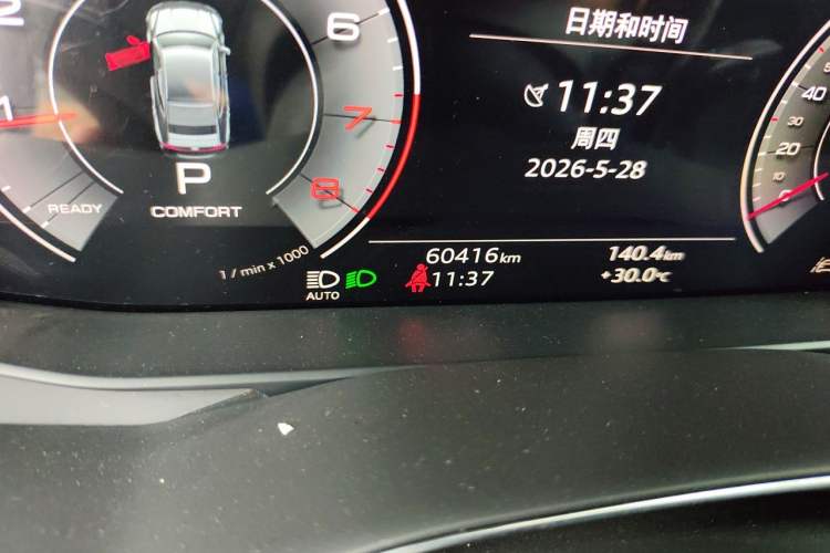 Used Audi A6L 2021 45 TFSI quattro Prestige Dynamic Edition Odometer Close Up