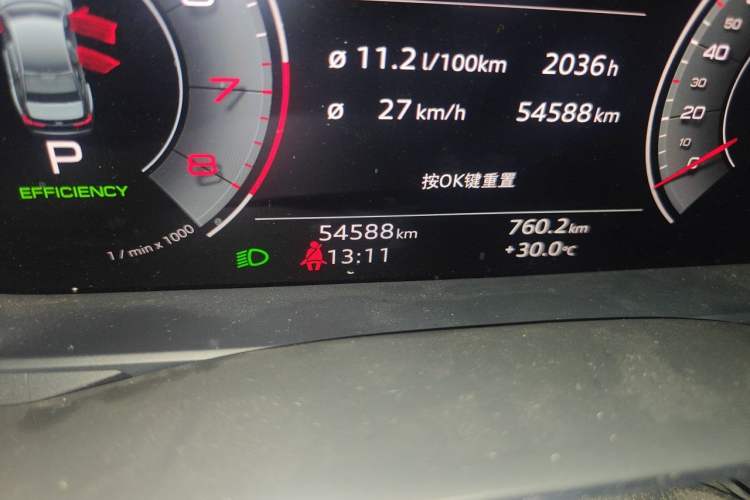 Used Audi A6L 2021 45 TFSI Prestige Elegant Edition Odometer Close Up