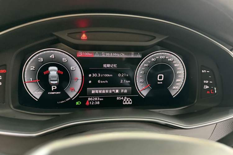 Used Audi A6L 2021 40 TFSI Luxury Prestige Edition Odometer Close Up