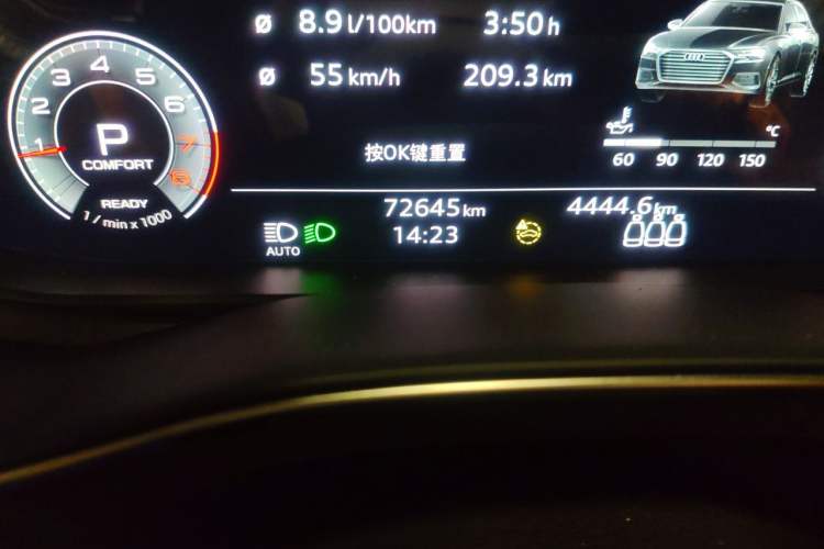 Used Audi A6L 2021 40 TFSI Luxury Dynamic Edition Odometer Close Up