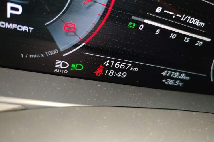 Used Audi A6L 2021 45 TFSI quattro Prestige Dynamic Edition Odometer Close Up