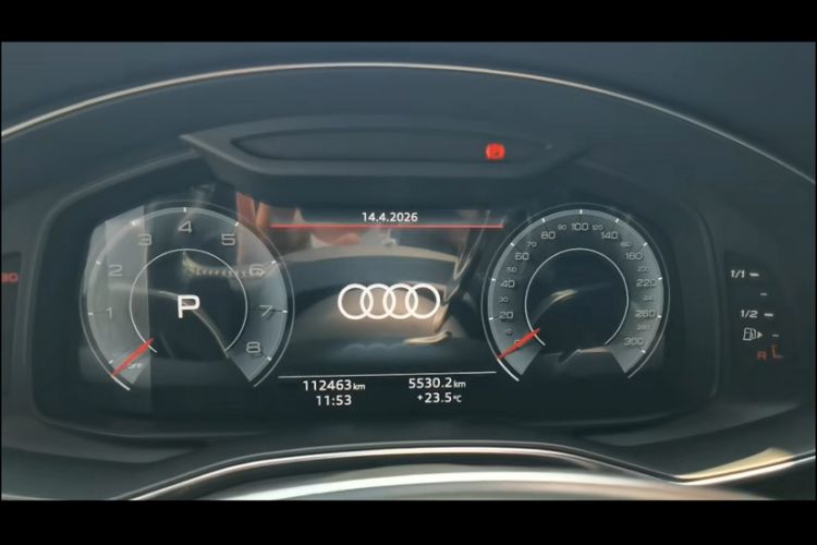 Used Audi A6L 2021 45 TFSI Prestige Dynamic Edition Odometer Close Up