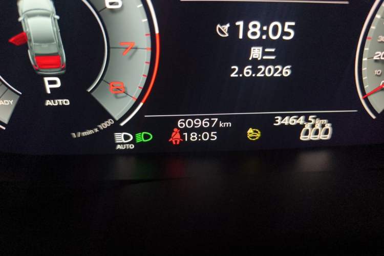 Used Audi A6L 2021 45 TFSI quattro Prestige Dynamic Edition Odometer Close Up