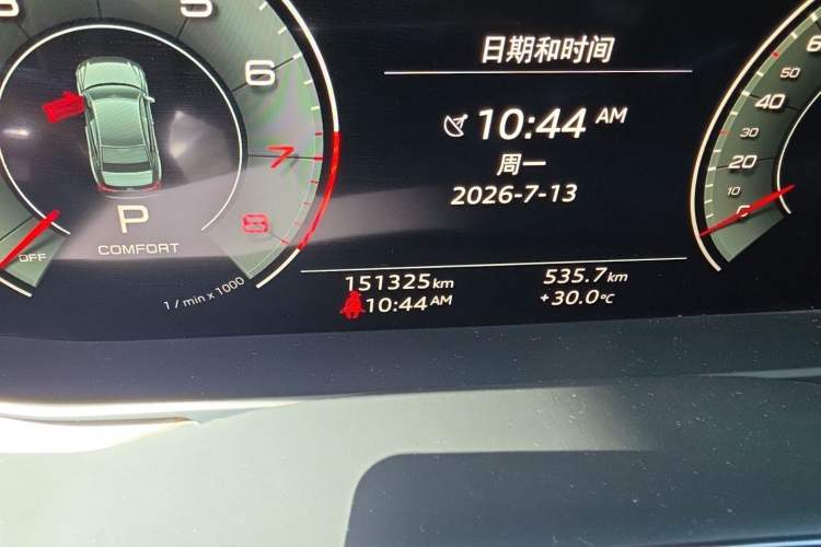 Used Audi A6L 2021 45 TFSI Prestige Dynamic Edition Odometer Close Up