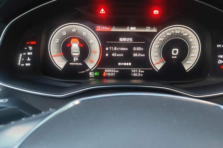 Used Audi A6L 2021 55 TFSI quattro Prestige Dynamic Edition Odometer Close Up