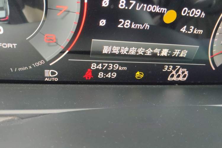 Used Audi A6L 2021 45 TFSI Prestige Elegant Edition Odometer Close Up
