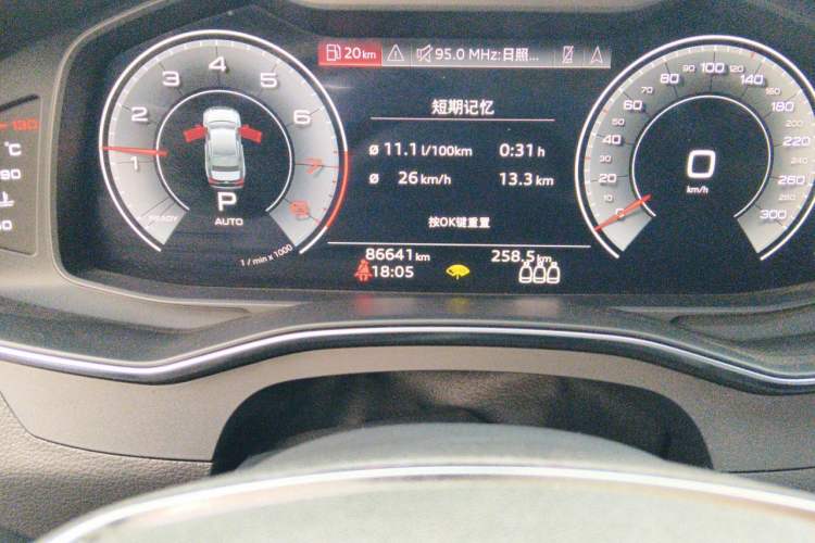 Used Audi A6L 2021 45 TFSI Prestige Dynamic Edition Odometer Close Up