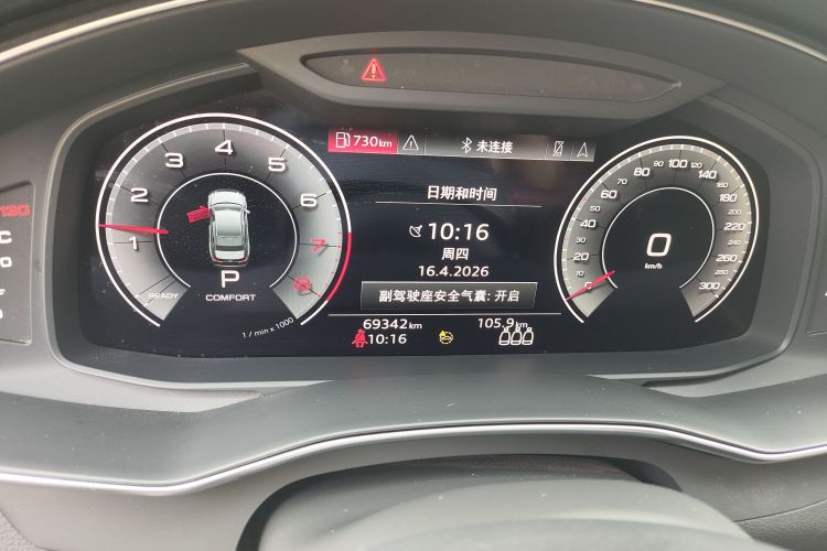 Used Audi A6L 2021 45 TFSI Prestige Elegant Edition Odometer Close Up