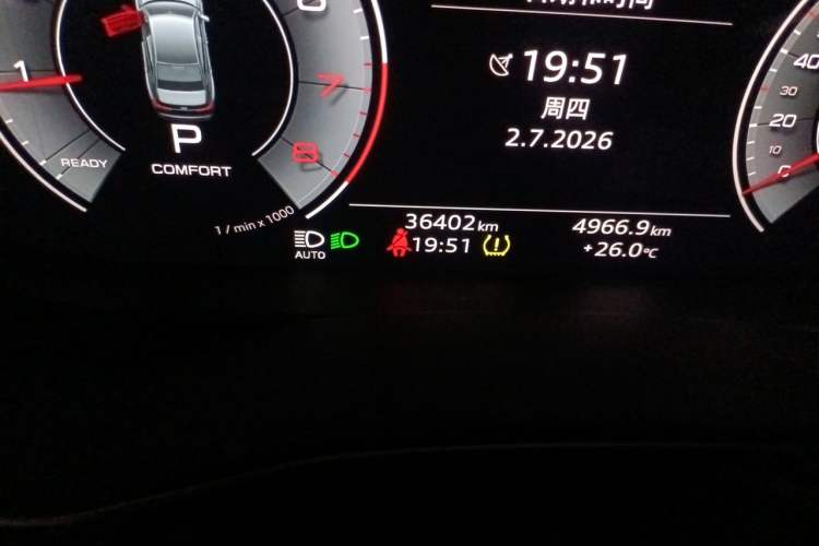 Used Audi A6L 2021 45 TFSI Prestige Dynamic Edition Odometer Close Up