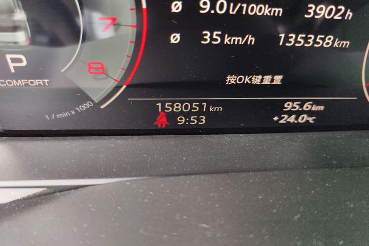 Used Audi A6L 2021 45 TFSI Prestige Dynamic Edition Odometer Close Up