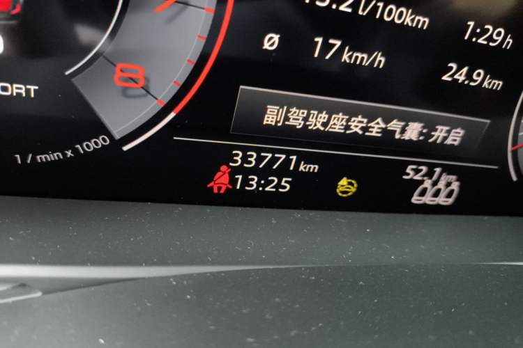 Used Audi A6L 2021 45 TFSI Prestige Dynamic Edition Odometer Close Up