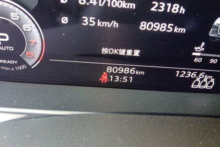 Used Audi A6L 2021 45 TFSI quattro Prestige Dynamic Edition Odometer Close Up