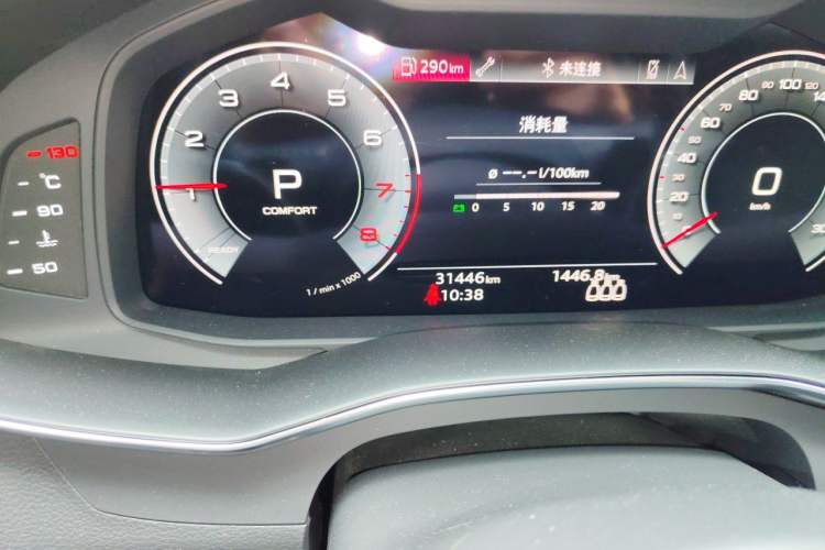 Used Audi A6L 2021 40 TFSI Luxury Dynamic Edition Odometer Close Up