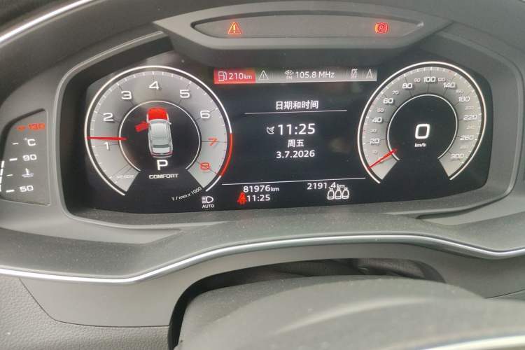 Used Audi A6L 2021 45 TFSI Prestige Dynamic Edition Odometer Close Up
