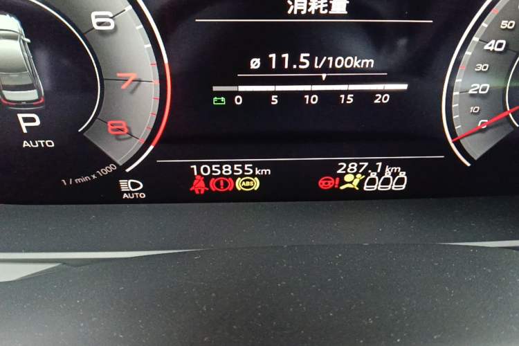 Used Audi A6L 2021 45 TFSI Prestige Dynamic Edition Odometer Close Up