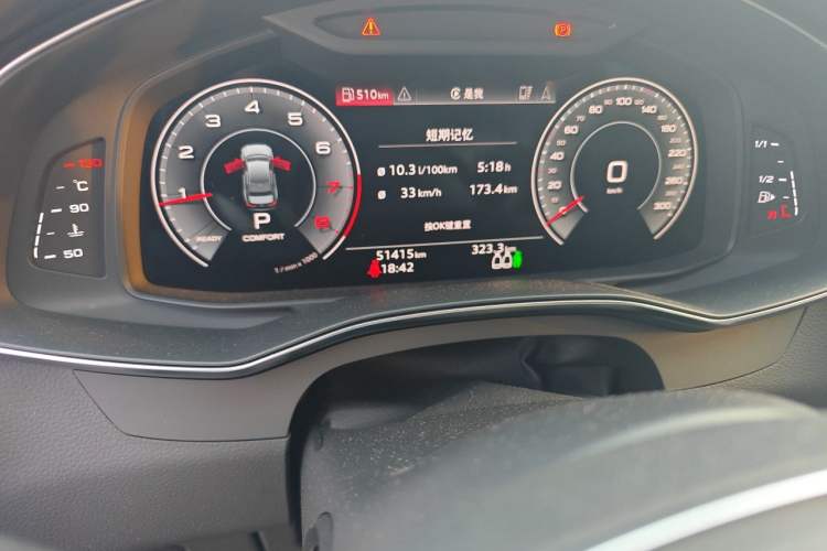 Used Audi A6L 2021 45 TFSI Prestige Dynamic Edition Odometer Close Up