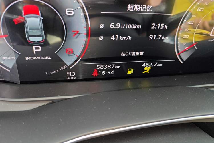 Used Audi A6L 2021 45 TFSI quattro Prestige Dynamic Edition Odometer Close Up