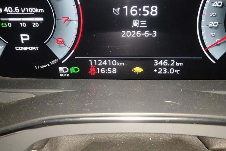 Used Audi A6L 2021 55 TFSI quattro Prestige Edition Odometer Close Up