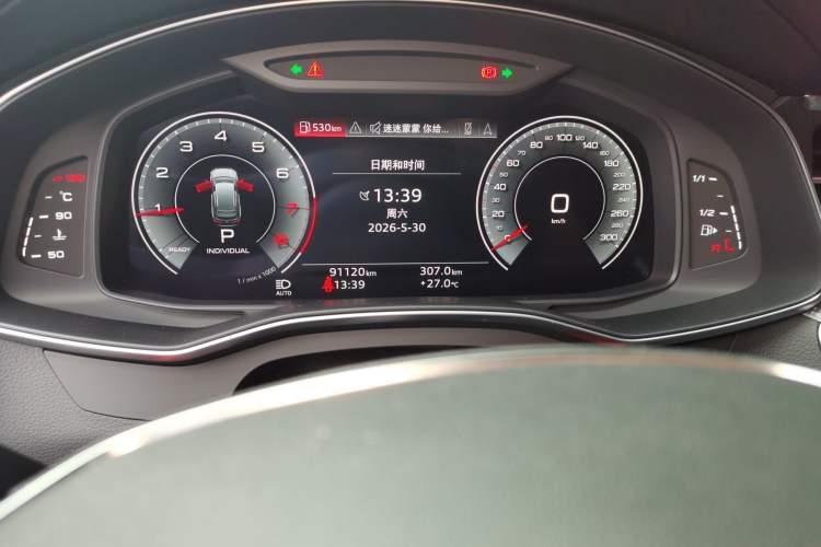 Used Audi A6L 2021 45 TFSI quattro Prestige Dynamic Edition Odometer Close Up