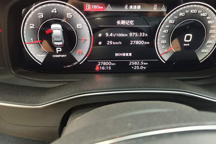 Used Audi A6L 2022 40 TFSI Luxury Prestige Edition Odometer Close Up